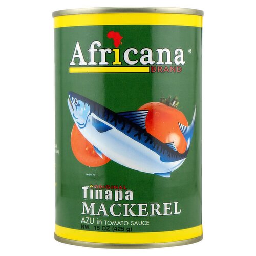 Africana Original Tinapa Mackerel AZU in Tomato Sauce, 15 oz