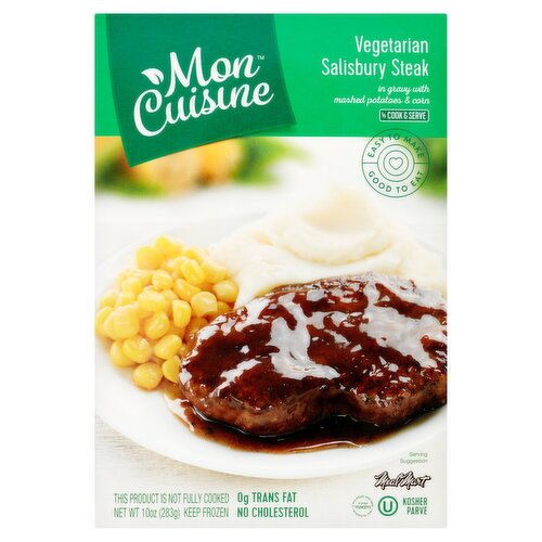 Meal Mart Mon Cuisine Vegetarian Salisbury Steak, 10 oz