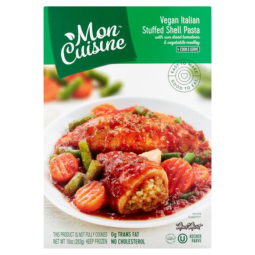 Meal Mart Mon Cuisine Vegan Italian Stuffed Shell Pasta, 10 oz