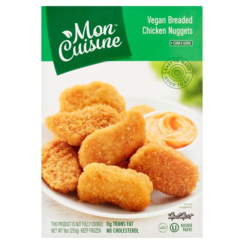 Meal Mart Mon Cuisine Vegan Breaded Chicken Nuggets, 9 oz