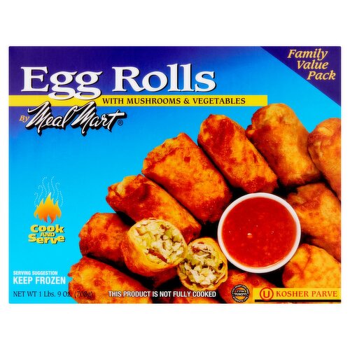 Meal Mart Egg Rolls with Mushroom & Vegetables Family Value Pack, 25 oz