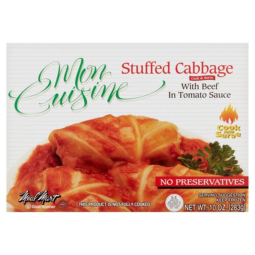 Meal Mart Mon Cuisine Stuffed Cabbage with Beef in Tomato Sauce, 10 oz