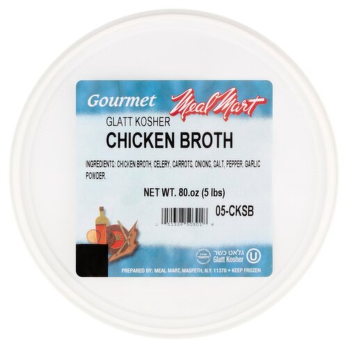 Meal Mart Gourmet Glatt Kosher Chicken Broth, 80 Oz