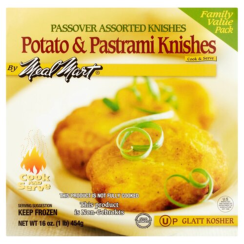 Meal Mart Passover Assorted Potato & Pastrami Knishes Family Value Pack, 4 count, 16 oz