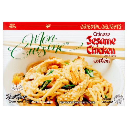 Meal Mart Mon Cuisine Oriental Delights Chinese Sesame Chicken LoMein, 10 oz