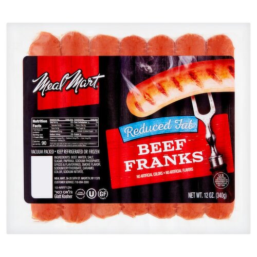 Meal Mart Reduced Fat Beef Franks, 7 count, 12 oz