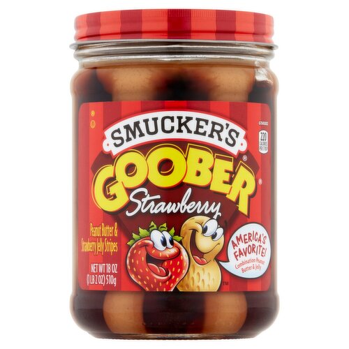 Smucker's Goober Peanut Butter & Strawberry Jelly Stripes, 18 oz