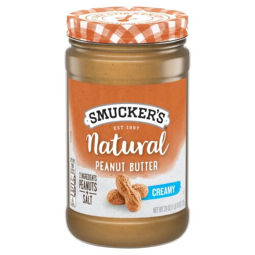 Smucker's Creamy Natural Peanut Butter, 26 oz