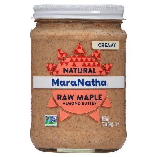 MaraNatha Creamy Natural Raw Maple Almond Butter, 12 oz