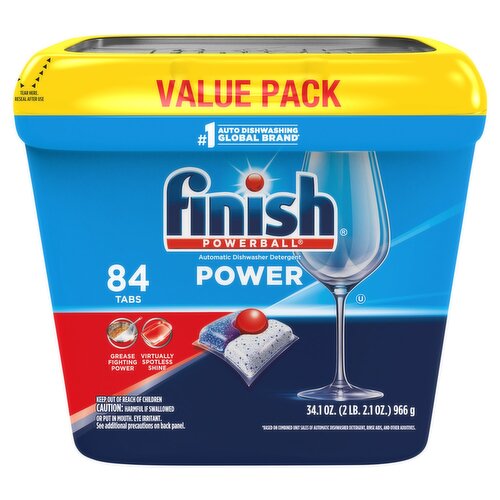 Finish Powerball Power Automatic Dishwasher Detergent, 84 count, 34.1 oz