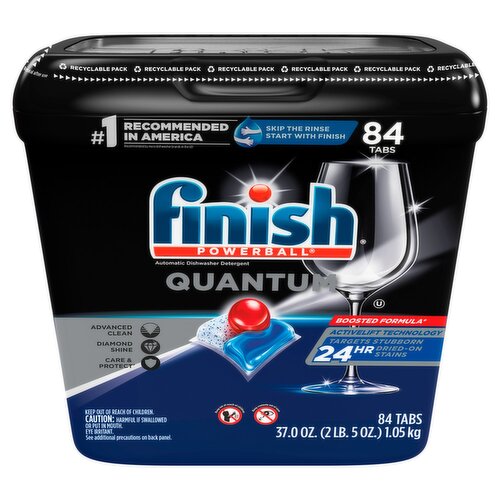 Finish Powerball Quantum Automatic Dishwasher Detergent, 84 count, 37.0 oz