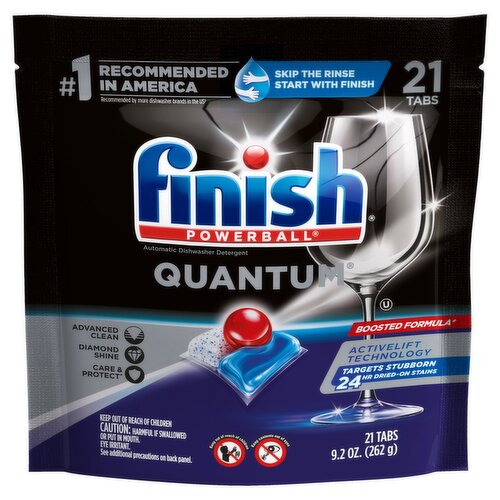 Finish Powerball Quantum Automatic Dishwasher Detergent, 21 count, 9.2 oz