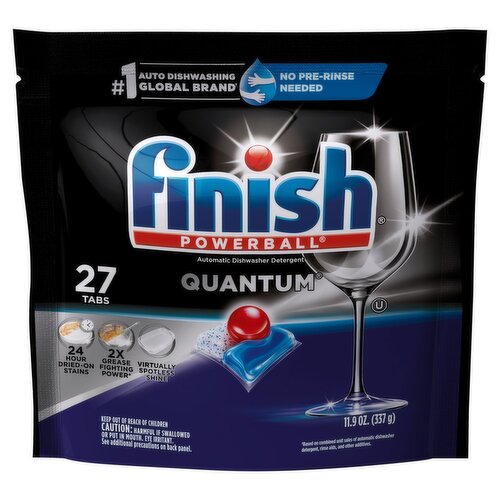 Finish Powerball Quantum Automatic Dishwasher Detergent, 27 count, 11.9 oz