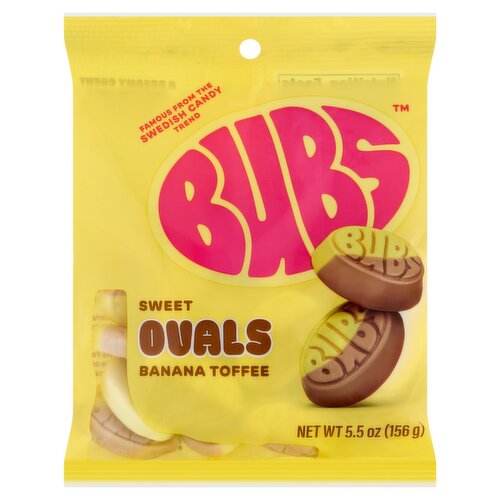 Bubs Sweet Ovals Banana Toffee Candy, 5.5 oz