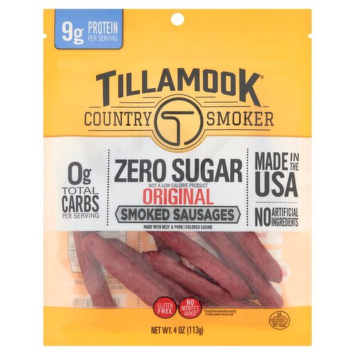 Tillamook Country Smoker Original Smoked Sausages, 4 oz