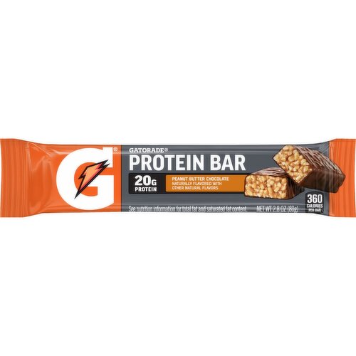 Gatorade Protein Bar Peanut Butter Chocolate 2.8 Oz