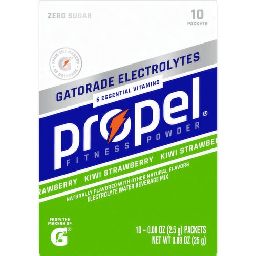 Propel Zero Sugar Electrolyte Water Beverage Mix Kiwi Strawberry 0.08 Oz, 10 Count