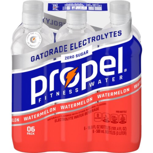 Propel Zero Sugar Electrolyte Water Beverage Watermelon 16.9 Fl Oz 6 Count