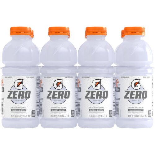 Gatorade Zero Zero Sugar Thirst Quencher Glacier Cherry 20 Fl Oz 8 Count