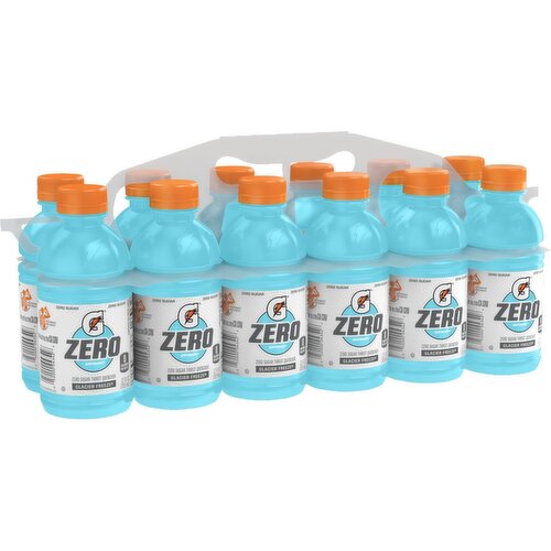 Gatorade Zero Zero Sugar Thirst Quencher Glacier Freeze 12 Fl Oz, 12 Count