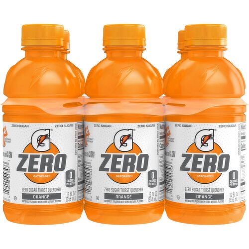 Gatorade Zero Zero Sugar Thirst Quencher Orange 12 Fl Oz 6 Count