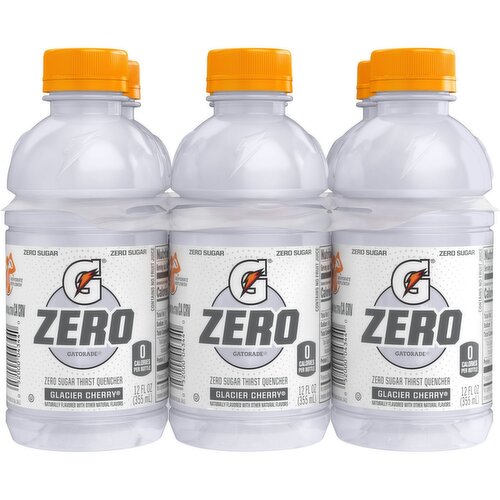 Gatorade Zero Zero Sugar Thirst Quencher Glacier Cherry 12 Fl Oz 6 Count