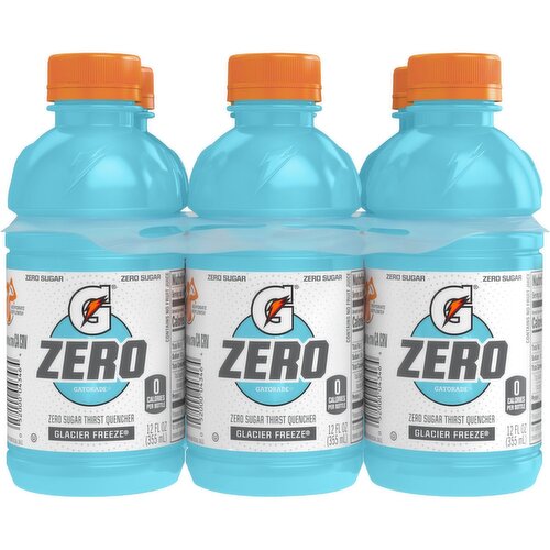 Gatorade Zero Zero Sugar Thirst Quencher Glacier Freeze 12 Fl Oz, 6 Count