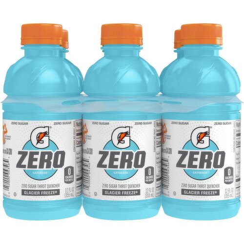 Gatorade Zero Zero Sugar Thirst Quencher Glacier Freeze 12 Fl Oz 6 Count