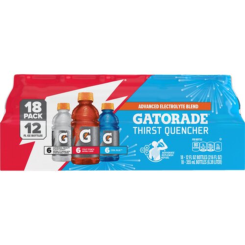 Gatorade Thirst Quencher Variety 12 Fl Oz, 18 Count