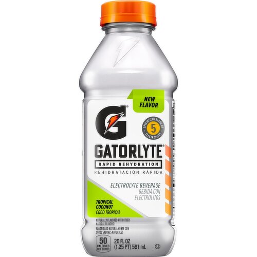 Gatorade Gatorlyte Lower Sugar Electrolyte Beverage Tropical Coconut 20 Fl Oz
