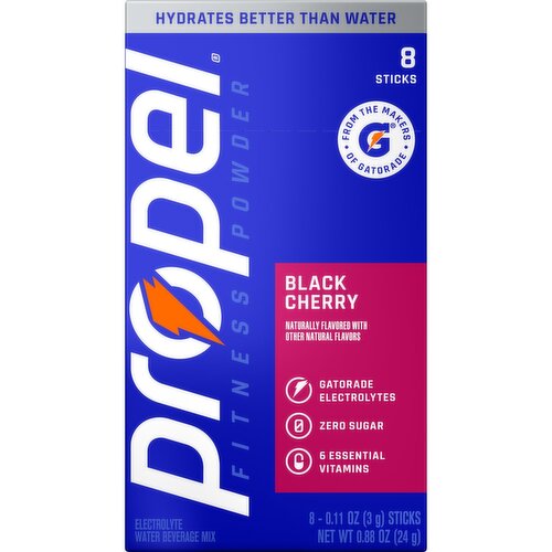 Propel Electrolyte Water Beverage Mix Black Cherry 0.11 Oz X 8
