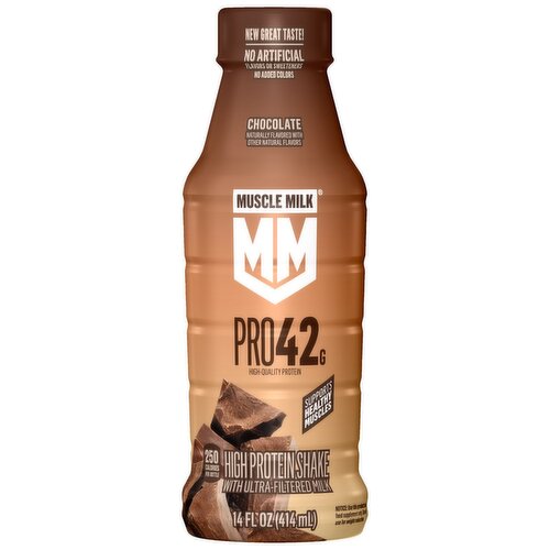 Muscle Milk PRO High Protein Shake with Ultra-Filtered Milk Chocolate 14 Fl Oz