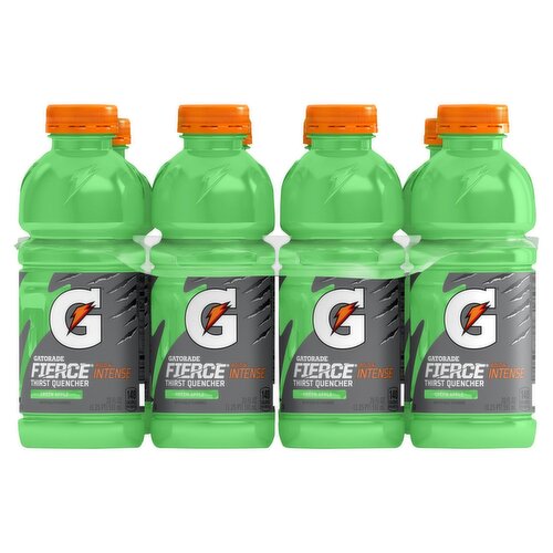 Gatorade Fierce Bold & Intense Green Apple Thirst Quencher, 20 fl oz, 8 count