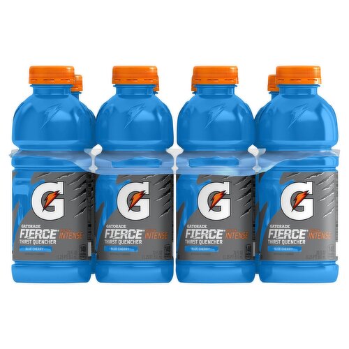 Gatorade Fierce Blue Cherry Thirst Quencher, 20 fl oz, 8 count