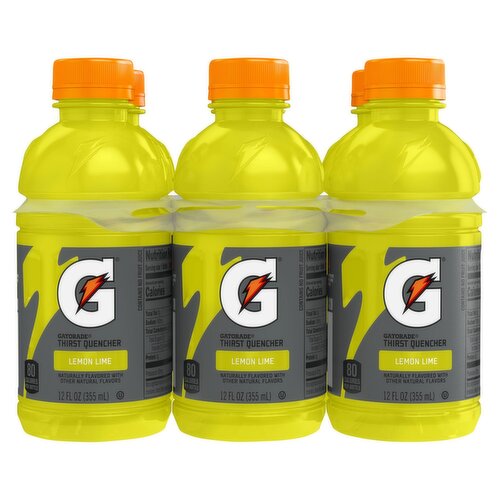 Gatorade Lemon Lime Thirst Quencher, 12 fl oz, 6 count