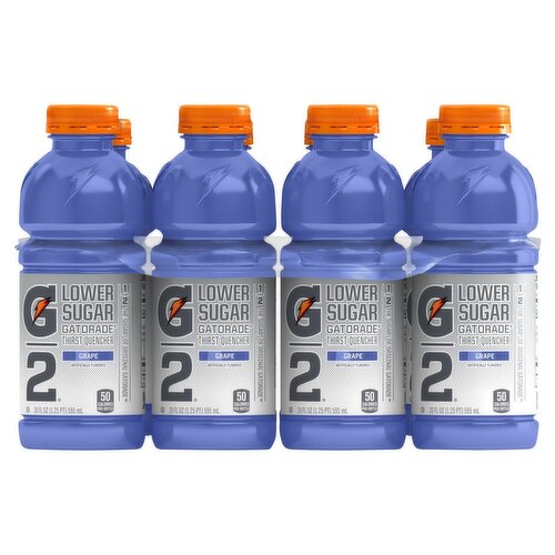 Gatorade G2 Grape Lower Sugar Thirst Quencher, 20 fl oz, 8 count