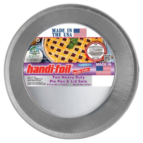 Handi-Foil Heavy Duty Pie Pan & Lid Sets, 2 count