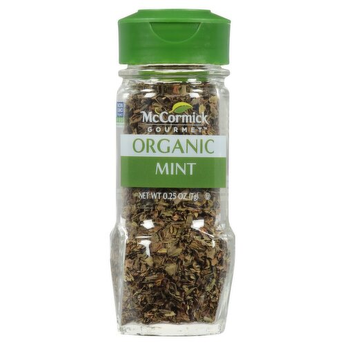 McCormick Gourmet Organic Mint, 0.25 oz