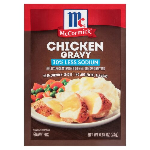 McCormick 30% Less Sodium Chicken Gravy Mix, 0.87 oz