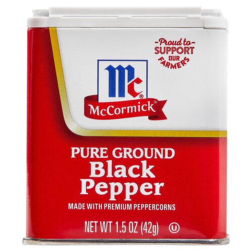 McCormick Pure Ground Black Pepper, 1.5 oz