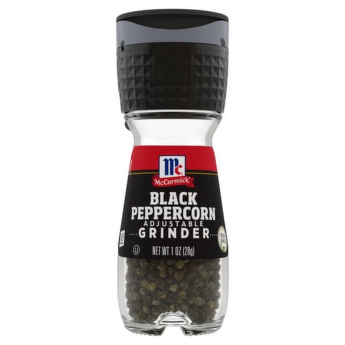 McCormick Black Peppercorn Adjustable Grinder, 1 oz