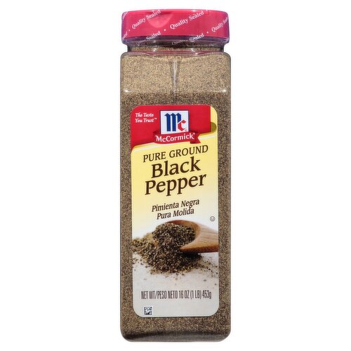 McCormick Pure Ground Black Pepper, 16 oz