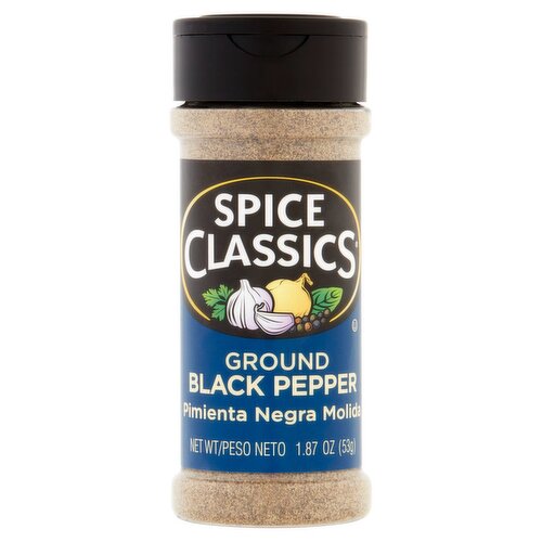 Spice Classics Ground Black Pepper, 1.87 oz