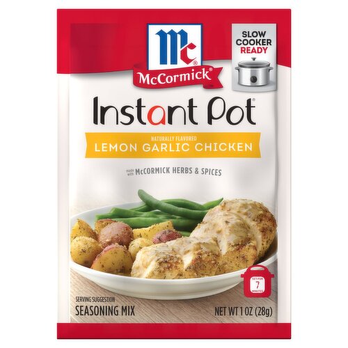 McCormick Instant Pot Lemon Garlic Chicken Seasoning Mix, 1 oz