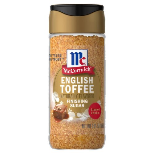 McCormick English Toffee Finishing Sugar Limited Edition, 3.81 oz