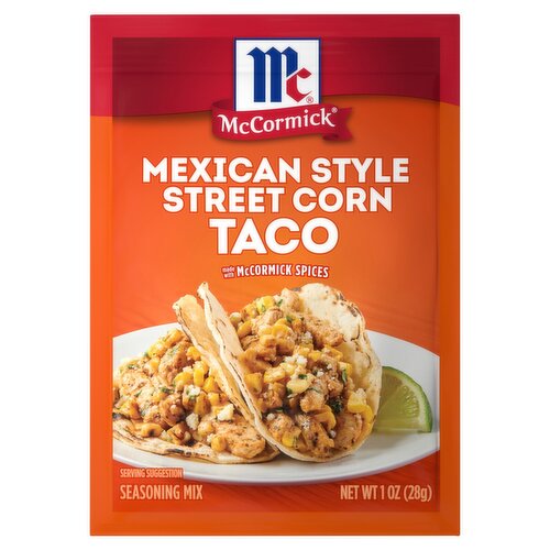 McCormick Mexican Style Street Corn Taco Seasoning Mix, 1 oz