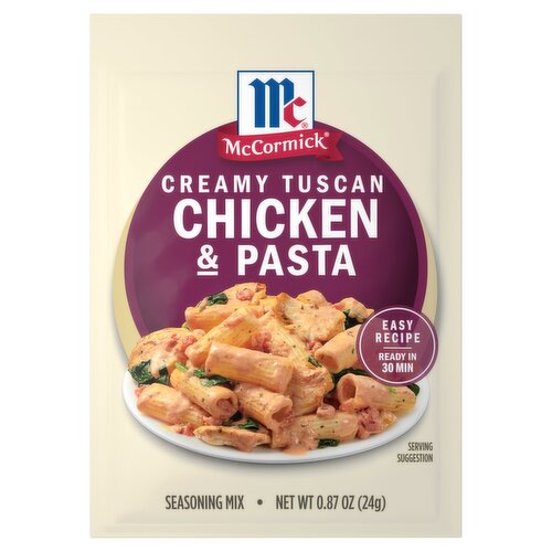 McCormick Creamy Tuscan Chicken & Pasta Seasoning Mix, 0.87 oz