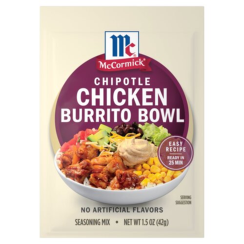 McCormick Chipotle Chicken Burrito Bowl Seasoning Mix, 1.5 oz