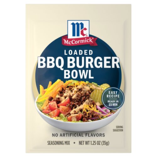 McCormick Loaded BBQ Burger Bowl Seasoning Mix, 1.25 oz