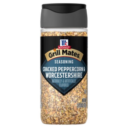 McCormick Grill Mates Cracked Peppercorn & Worcestershire Seasoning, 2.75 oz